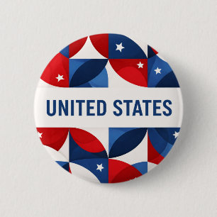 United States 6 Cm Round Badge