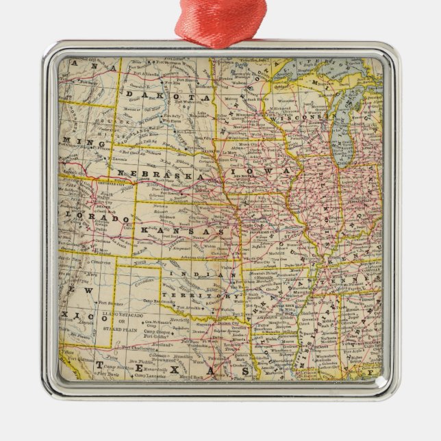 United States 7 Metal Tree Decoration (Front)