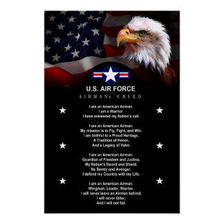United States Air Force AIRMAN'S Creed Poster