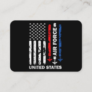 United States Air Force American Vintage USA Flag Business Card