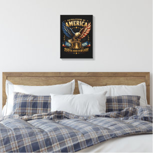 United States America 250th Anniversary Eagle Canvas Print