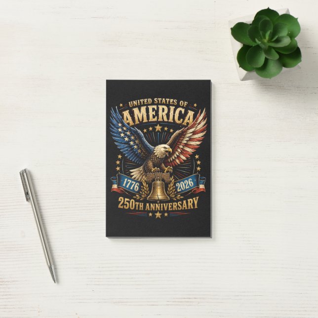 United States America 250th Anniversary Eagle Post-it Notes (Office)