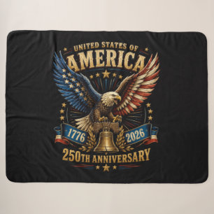 United States America 250th Anniversary Eagle Sherpa Blanket