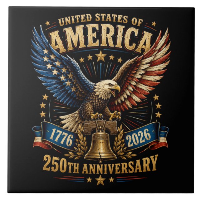 United States America 250th Anniversary Eagle Tile (Front)