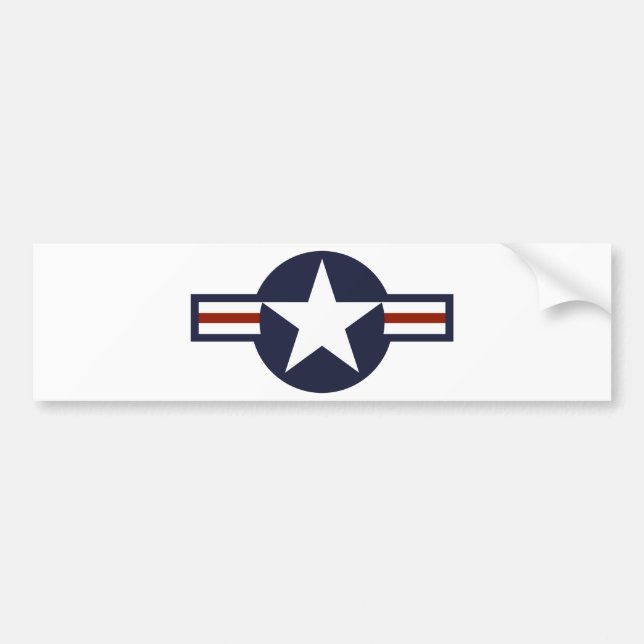 united states america country flag roundel symbol bumper sticker (Front)