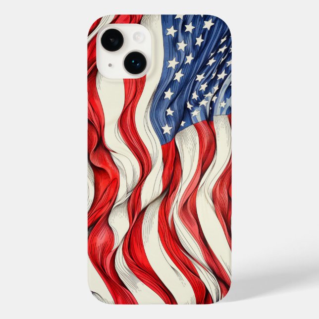 United States American Flag Case-Mate iPhone Case (Back)