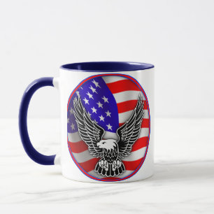 United States American Flag Eagle Mug