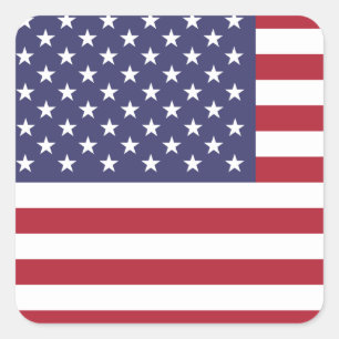 United States (American) Flag Square Sticker