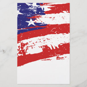 United States/American Star Flag, USA/US Stationery