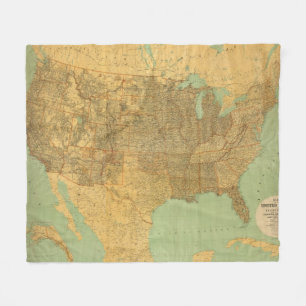 United States and Territories Fleece Blanket