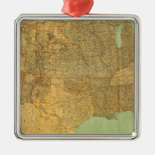 United States and Territories Metal Tree Decoration