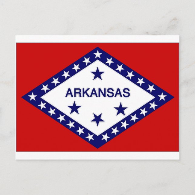 United States Arkansas Flag Postcard (Front)