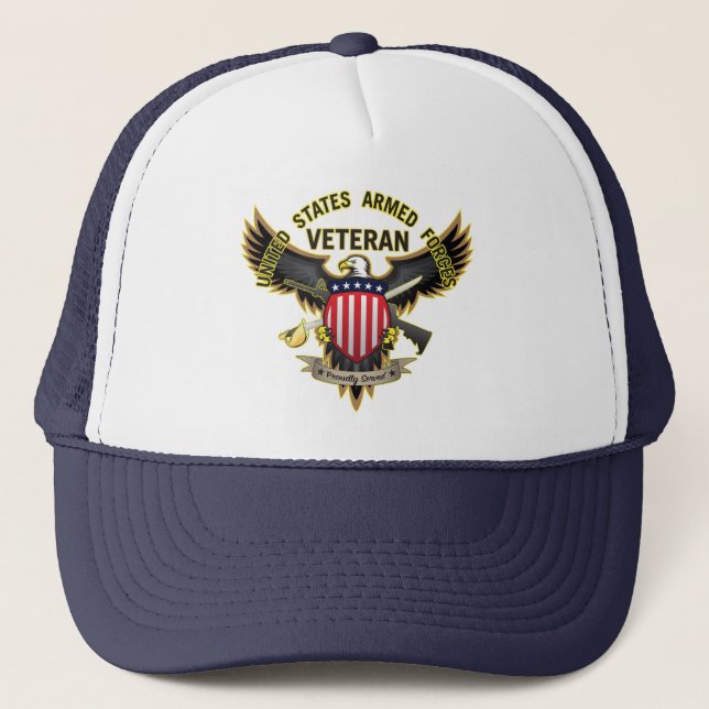United States Armed Forces Veteran Trucker Hat (Front)