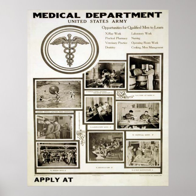 United States Army Medical Department Poster (Front)
