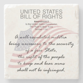 United States Bill Of Rights. Second Amendment Stone Coaster