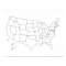United States blank map US outline poster
