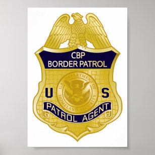 United States Border Patrol Badge Immigration Poster