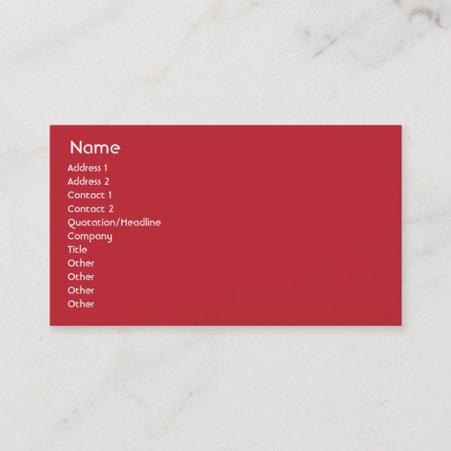 United States - Business Card (Front)