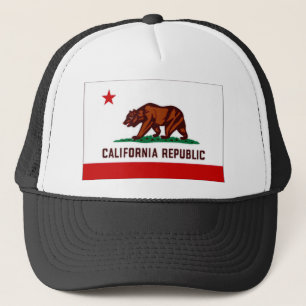 United States California Flag Trucker Hat
