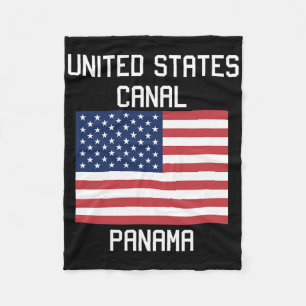 United States Canal Panama Canal Trump 2025 Humor  Fleece Blanket