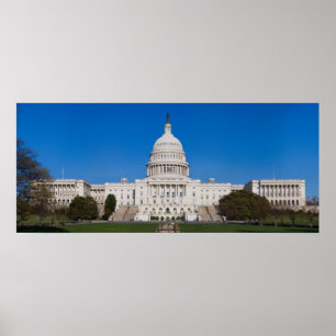United States Capitol Building Full Western View Poster