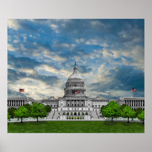 United States Capitol Building Poster
