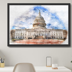 United States Capitol close up in Washington DC Photo Print