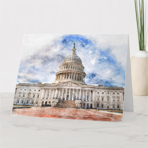 United States Capitol close up in Washington DC  Thank You Card