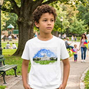 United States Capitol in Washington DC Pastel Draw T-Shirt