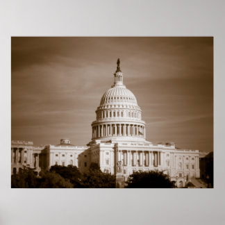 United States Capitol Old Time Print