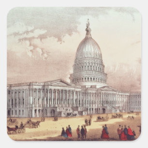 United States Capitol, Washington D.C. Square Sticker