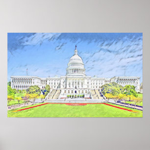 United States Capitol, Washington DC Poster
