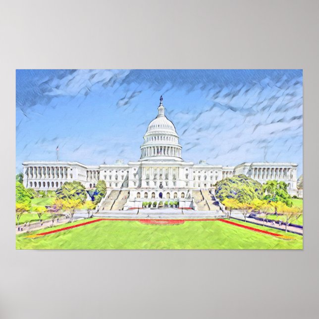 United States Capitol, Washington DC Poster (Front)