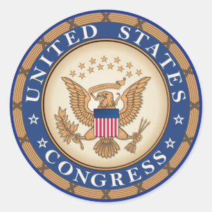 United States Congress Classic Round Sticker