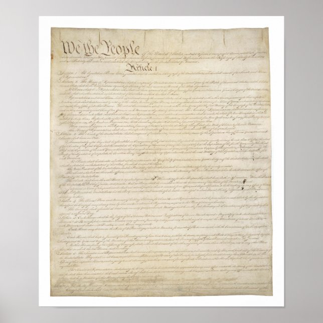 United States Constitution History Classroom Poster (Front)