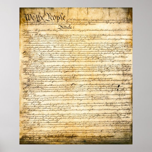 UNITED STATES CONSTITUTION POSTER (Front)