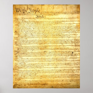 United States Constitution Vintage Canvas Print