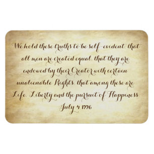 United States Declaration of Independence 1776 Magnet