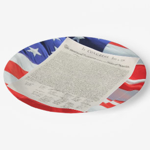 United States Declaration of Independence Vintage Paper Plate