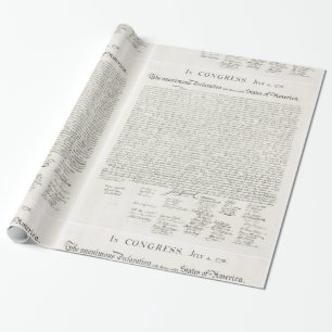 United States Declaration of Independence Wrapping Paper