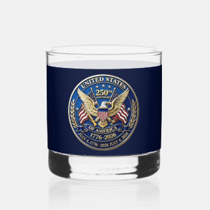 United States Eagle Crest Whiskey Glass