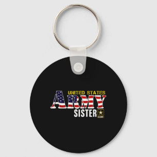 United States Flag Aamerican Army Sister Veteran Key Ring