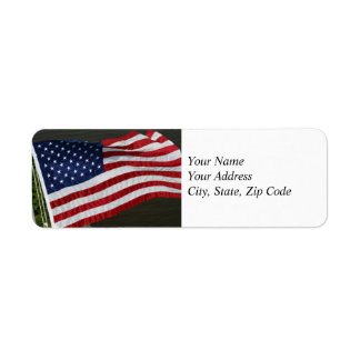United States Flag Address Label