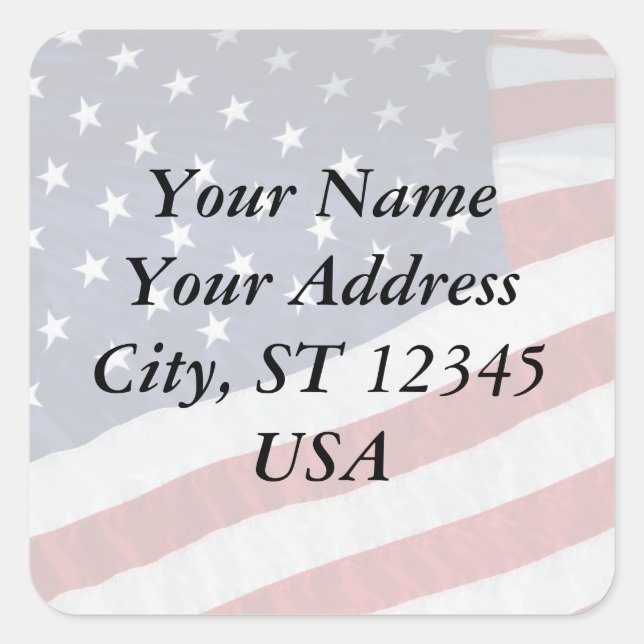 United States Flag Address Sticker (Front)