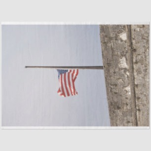 United States Flag at Half-Mast (USA) Tissue Paper