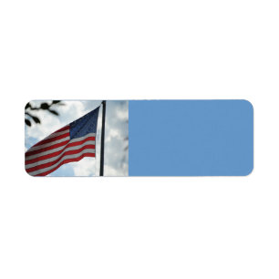 United States Flag Avery Label