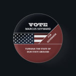 United States Flag Design, Political Campaigner 3 Cm Round Badge<br><div class="desc">United States Flag Design,  Political Campaigner Advertising Badge by The Business Card Store.</div>