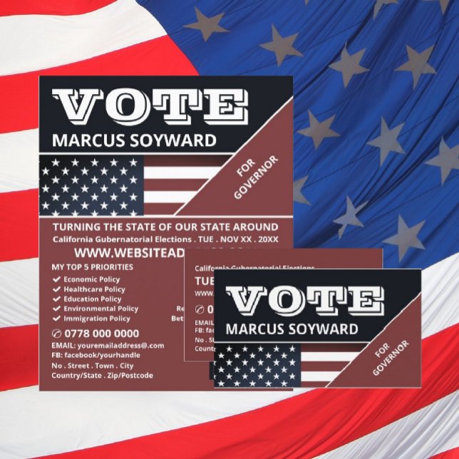 United States Flag Design, Political Campaigner Flyer (Creator Uploaded)