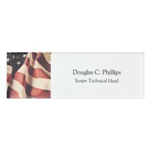 United States flag filter Name Tag