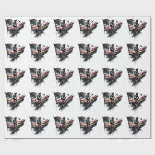 United States Flag. Firefighter Wrapping Paper
